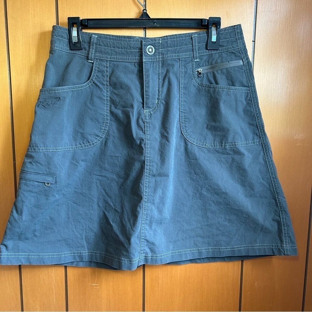 Kuhl Charcoal Grey Splash Cargo Skirt size 6
